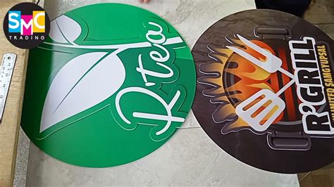 sticker on sintra board .